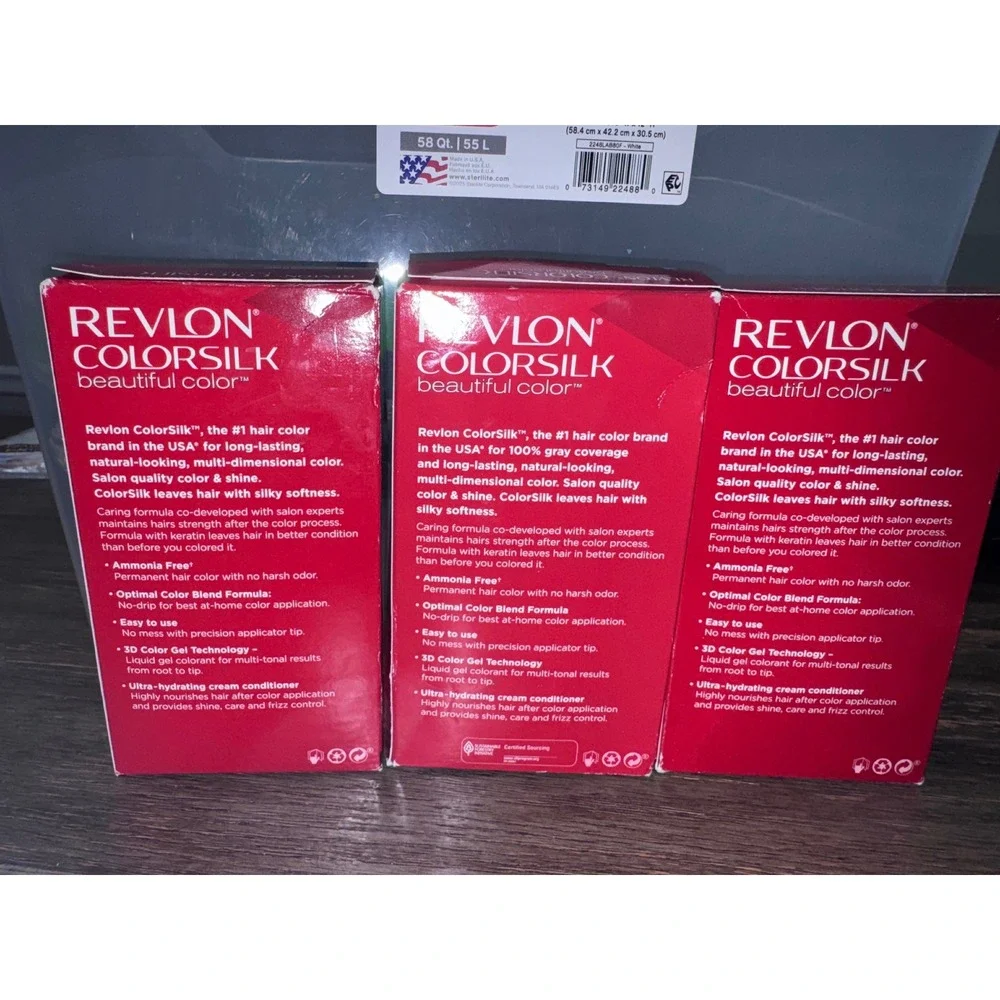 Revlon ColorSilk Hair Color Lotof3 72B Mushroom Blonde & 30 Dark Brown Permanent
